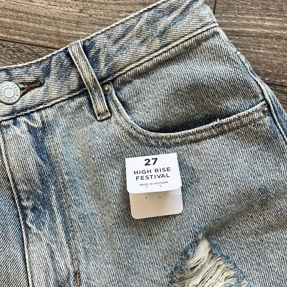 PACSUN high Rise Festival Denim Short